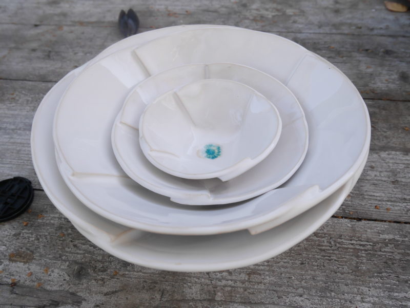 Keramikteller und Schalenset „Weiss“
