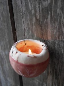 Teelicht roter Ton